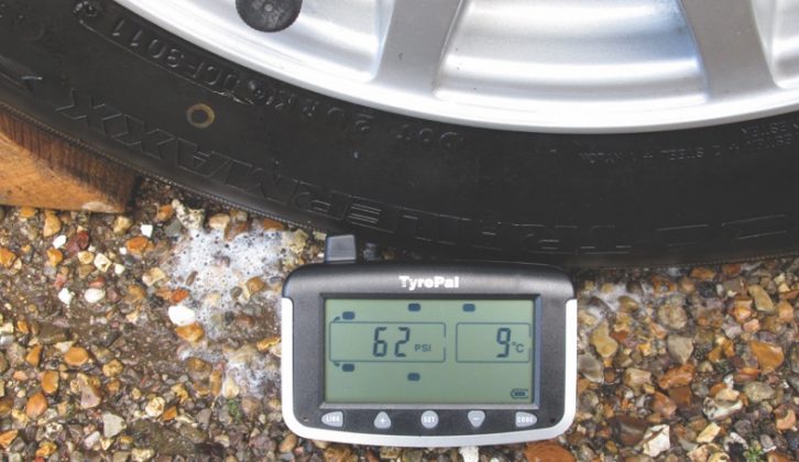 The TyrePal pressure monitoring system continuously monitors your tyres while you are driving
