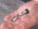 High-pressure metal tyre valves should be fitted - these are for alloy wheels