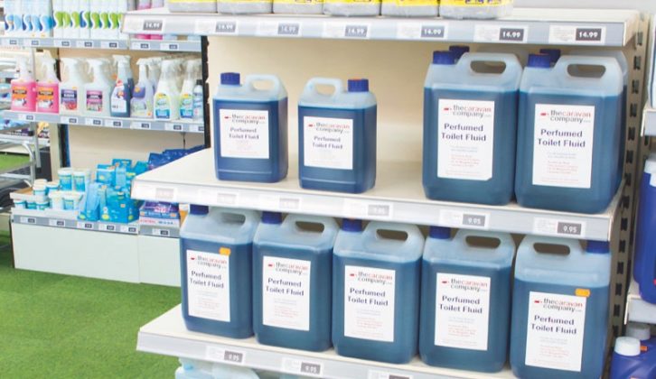 Toilet chemicals come in three main types: blue, green and pink - buying in bulk saves costs, too