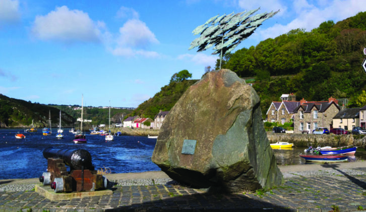 The Lower Town's distinctive 'Herrings' sculpture reflects the importance of the fishing industry in Fishguard's story