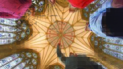 York Minster is renowned for its vaulted ceilings and medieval stained glass windows