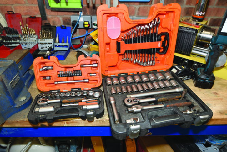 A 3/8-inch drive socket set is a good starter, while a larger 1/2-inch drive set is ideal for touring