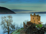 Urquhart Castle, on the banks of Loch Ness