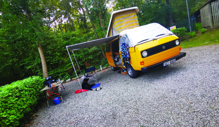 Once on-site, Wilma works as well as any camper. The roll-out awning is a terrific addition