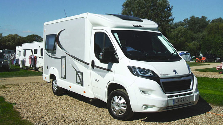 A motorhome in the sunlight