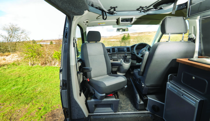 Captain's seats mean that you can access the back of the 'van without having to get out