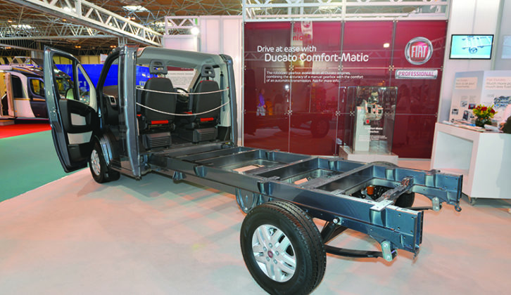 Ladder chassis supports the motorhome body and is what the towbar must be bolted to, often needing extension plates