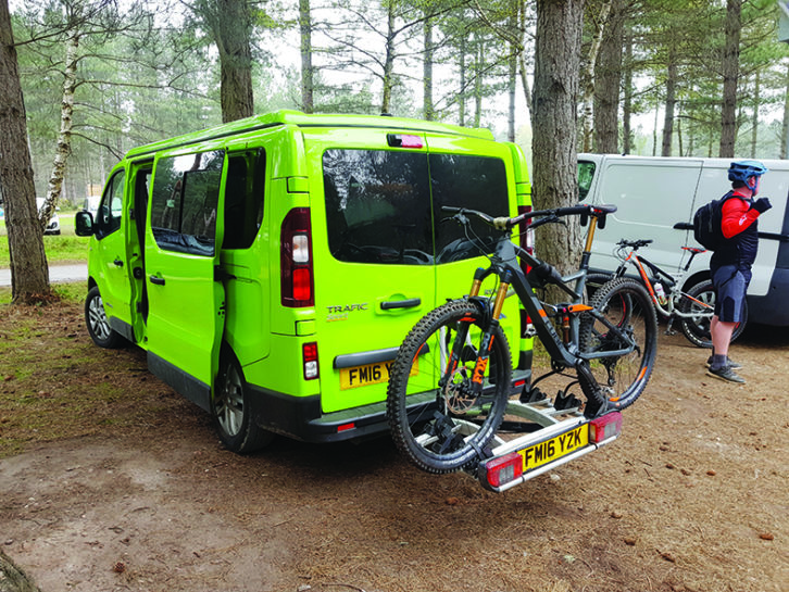 The combined weight of the bike rack and load must always be below the nose weight of your towbar