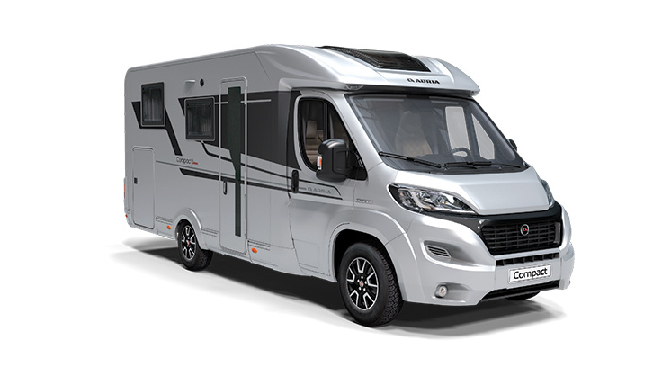 Exterior photo of the Adria Compact SC Supreme on a white background