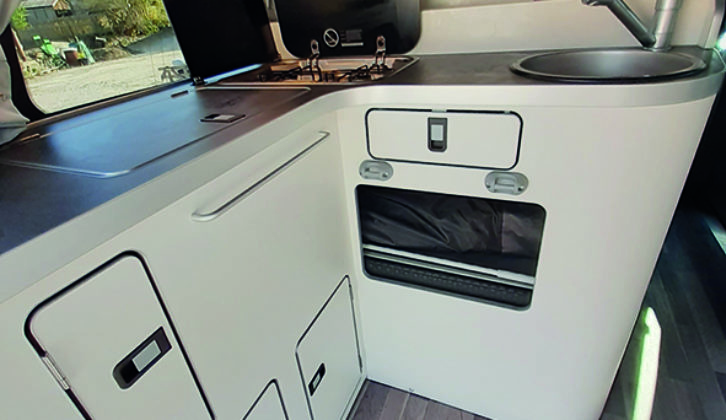 The kitchen is one area that sets the Nugget apart from the VW California