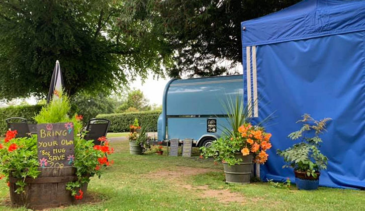 The cafe area at South Lychett Manor Caravan & Camping Park in Dorset