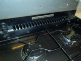 Vent at the back of the cooker will allow heat to escape