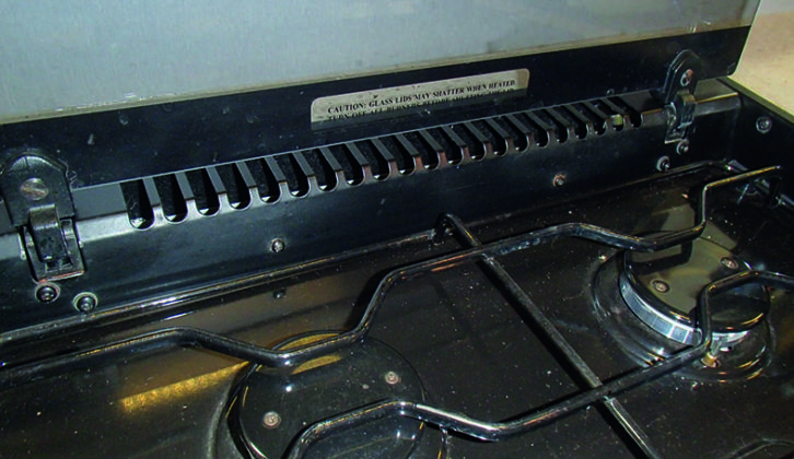 Vent at the back of the cooker will allow heat to escape