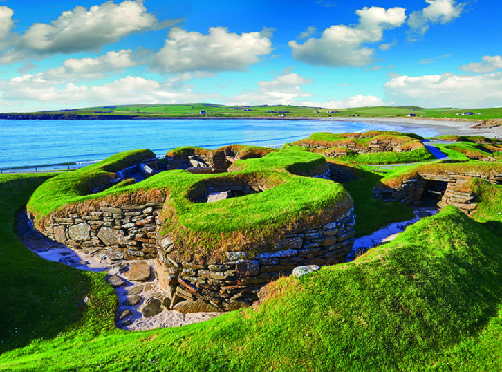 The Neolithic settlement of Skara Brae forms part of Orkney's UNESCO World Heritage Site