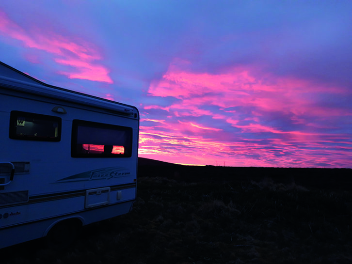 Red sky at night... but the weather was not such a delight!