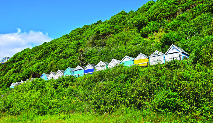 Beach huts on Bournemouth seafront