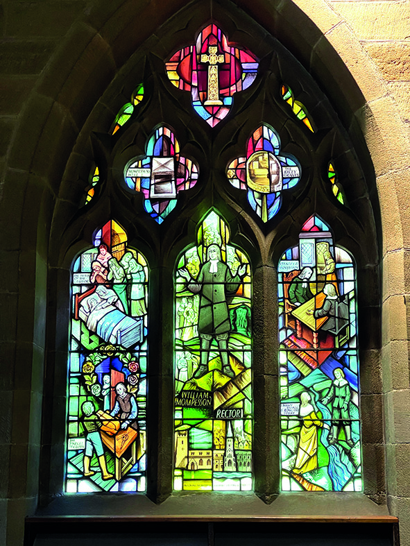 The Plague Window in St Lawrence Church, Eyam