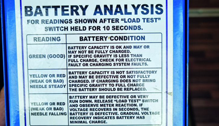 The battery load tester describes issues you might find with your starter battery