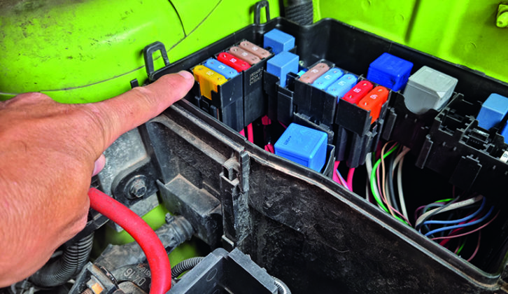 Modern 'vans often have a main fuse panel under the bonnet, for all of the base vehicle equipment