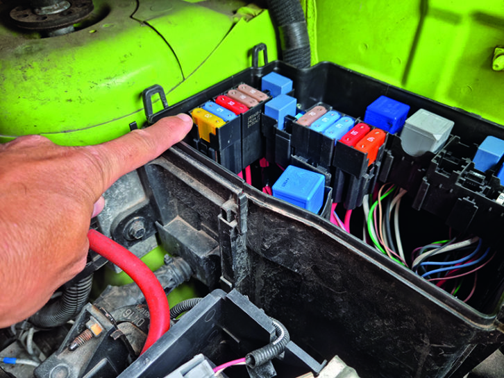Modern 'vans often have a main fuse panel under the bonnet, for all of the base vehicle equipment