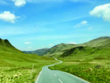 Driving through the beautiful Cairngorms National Park