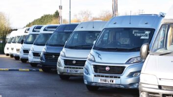 Vas on a dealer forecourt