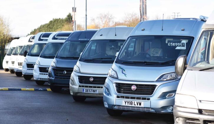 Vas on a dealer forecourt