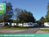 Motorhomes pitched up on site