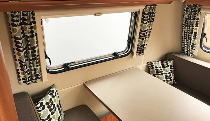 The finished revamp of the motorhome's fabrics