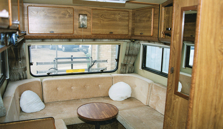 The lounge of the Hymer B-Class 