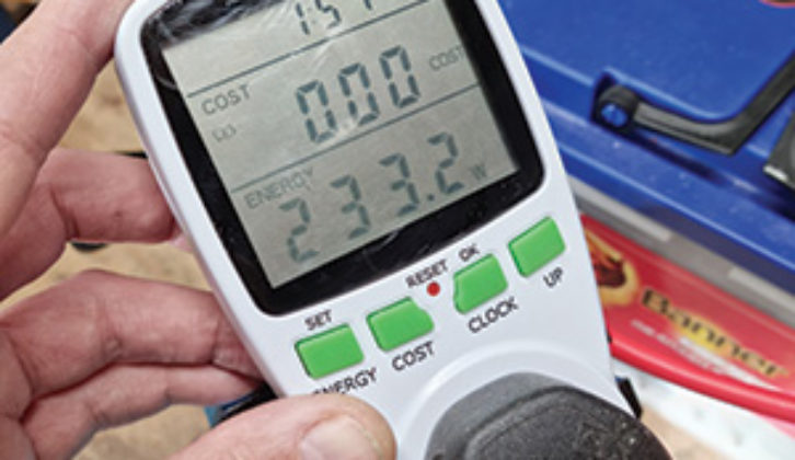 To check the actual power produced by the inverter, a watt meter was used