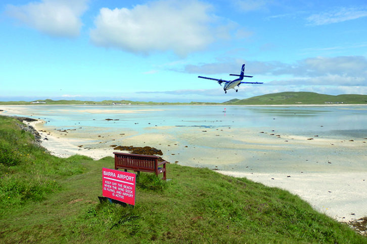 Traigh Mhor is the only tidal beach in the world that also serves as a runway