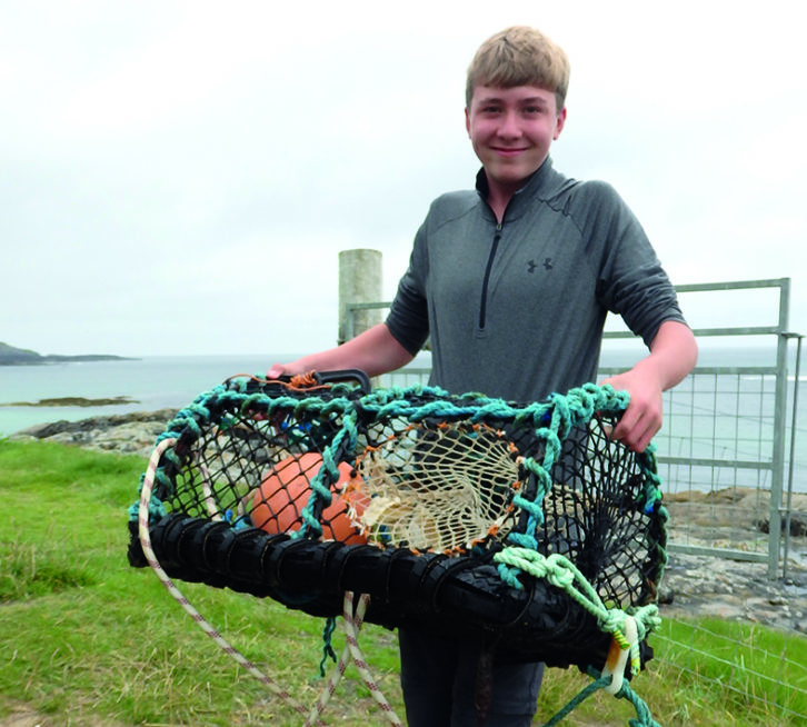 Ben was surprised to find that he had caught a lobster!