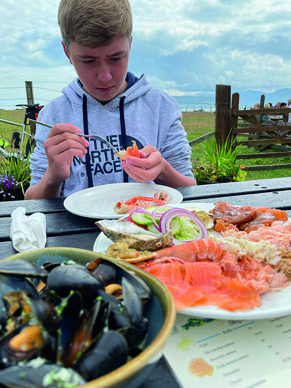 Ben tries new dishes at Skipness Seafood Cabin