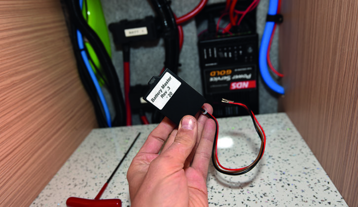 If your charger isn't powering the vehicle battery, you can easily add a charging device. This Battery Master from Van Bitz has just three wires to connect