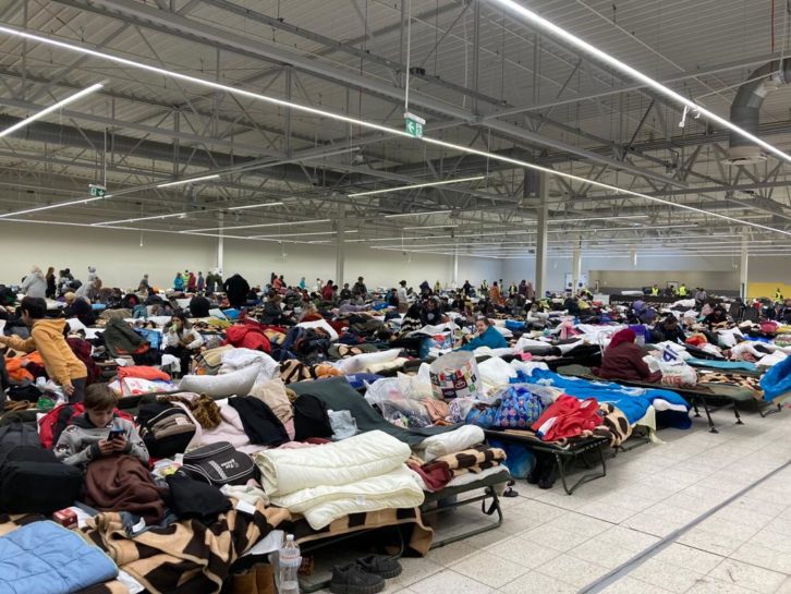 The disused Tesco is now a centre for refugees