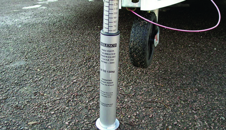 This £30 Milenco gauge is an easy way to check the nose weight of a trailer and adjust loads accordingly