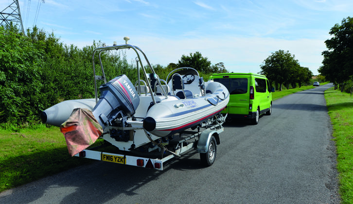 Light RIB-style boats are easy to tow: glass fibre vessels are trickier