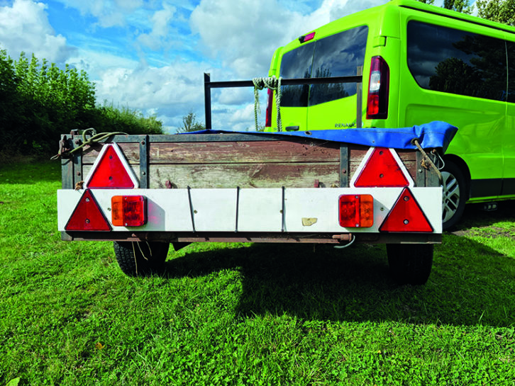 You'll need a rear numberplate for your trailer - have your V5C with you to get one made up