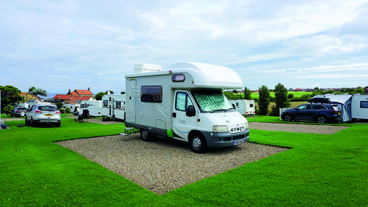 Pitched up at Sandfield House, about three miles outside Whitby