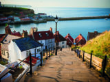 It's a steep climb from the promenade into Whitby, with spectacular views along the way