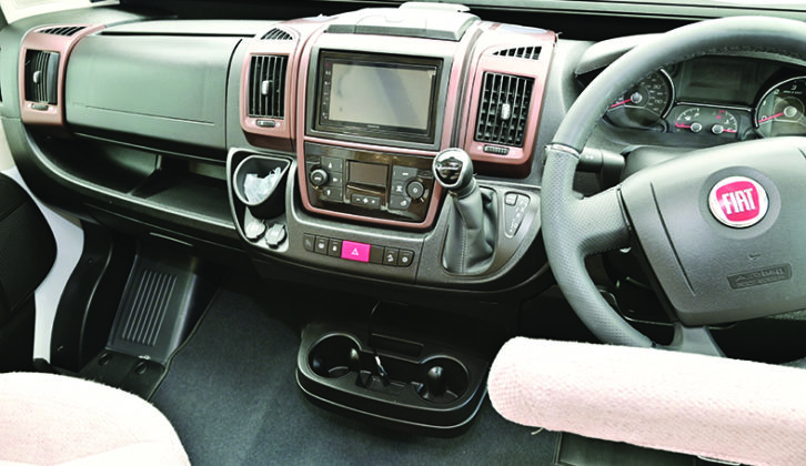 Fiat Ducato cab with air-con and cruise control, among other extras