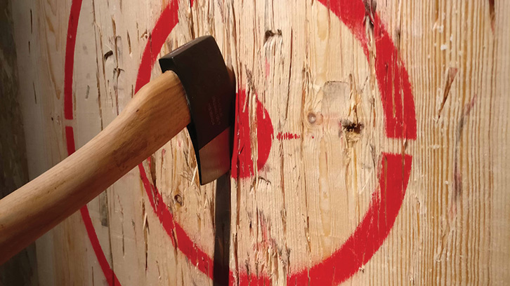 Try your hand at axe-throwing