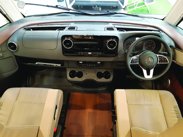 Mercedes dashboard looks smartly finished and is well facilitated