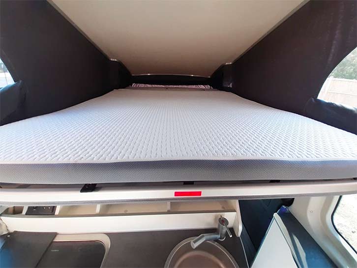The roof bed in the Nugget