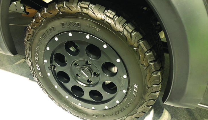 Delta alloys and all-terrain tyres are among the external extras