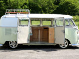 The 1967 Volkswagen campervan side on