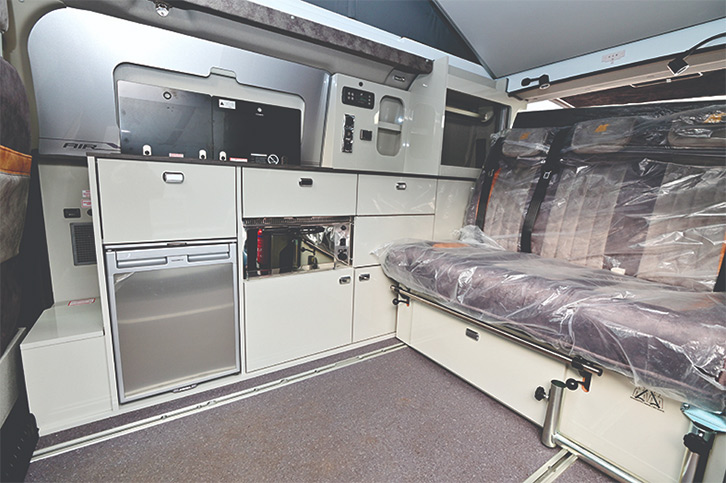 The kitchen in the Auto-Sleepers Air