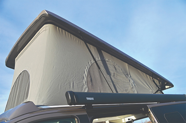 The Auto-Sleepers Air includes a Thule pull-out awning