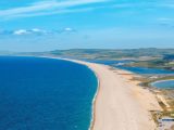 Portland sits high above Chesil Beach, and offers some tremendous views